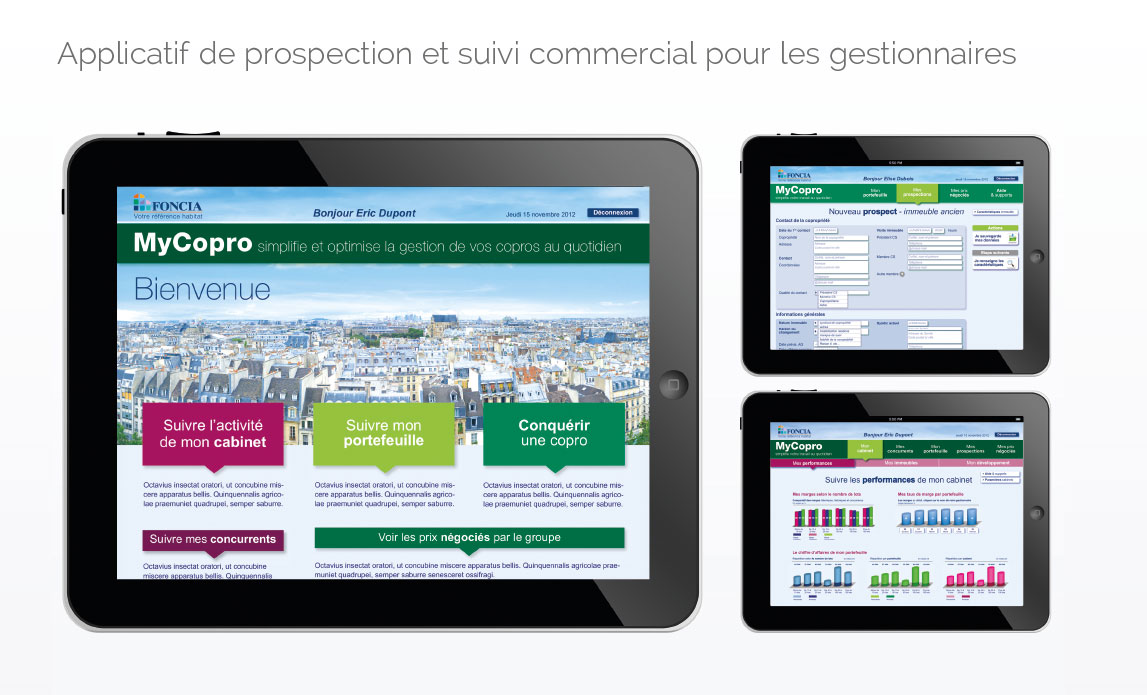 Applicatif de prospection et suivi commercial pour les gestionnaires