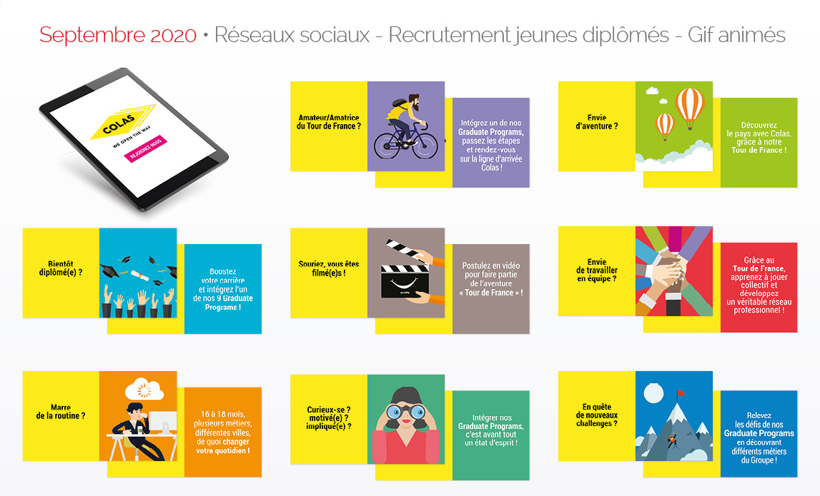 Septembre 2020 • Colas - Réseaux sociaux - Recrutement jeunes diplômés